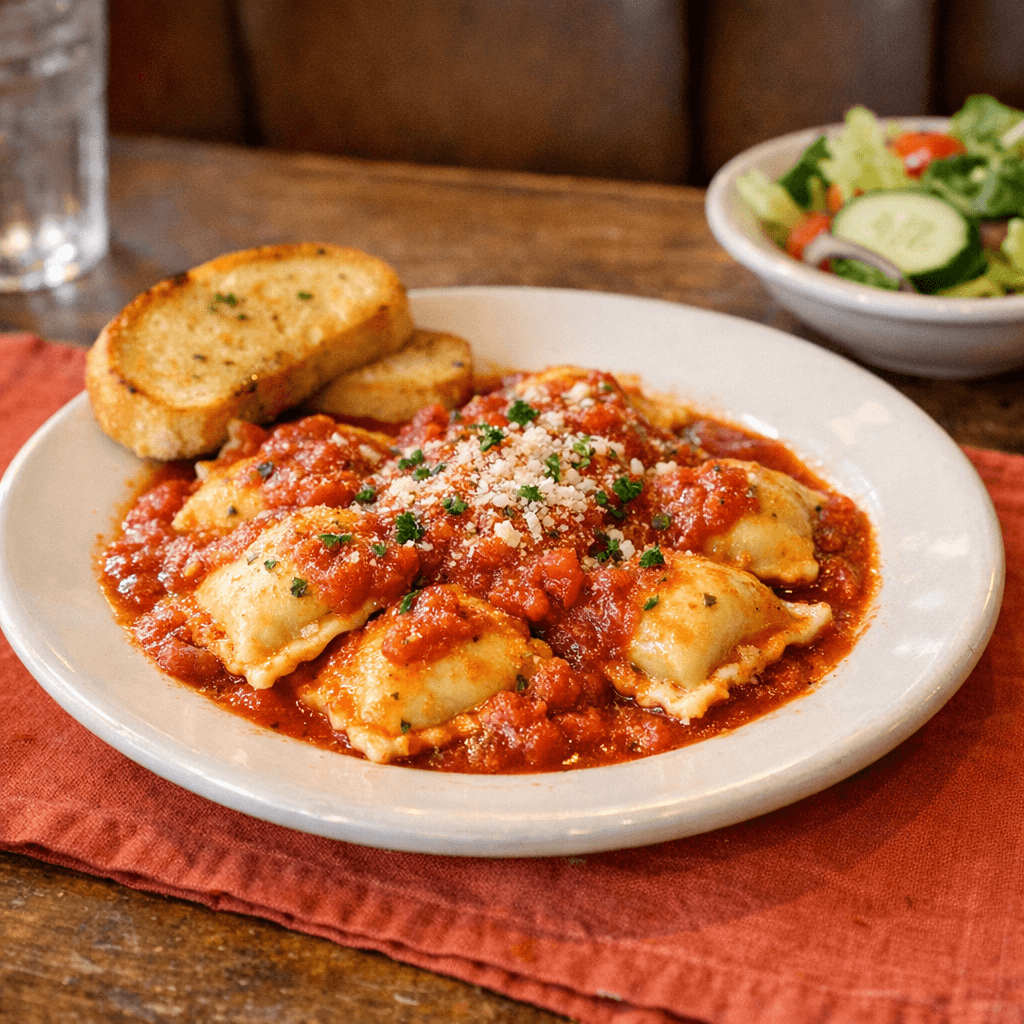 Cheese Ravioli with Tomato Sauce