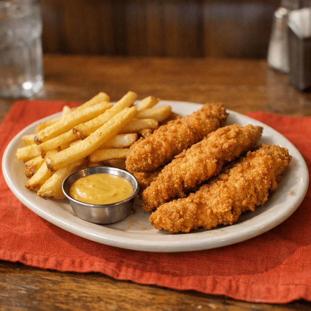 Chicken Fingers with Fries (4pcs)