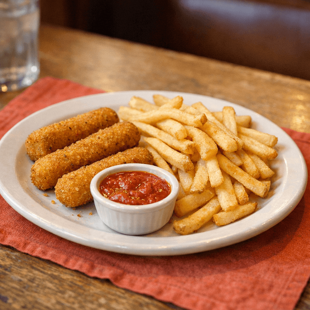 Mozzarella Sticks & French Fries (3pcs)
