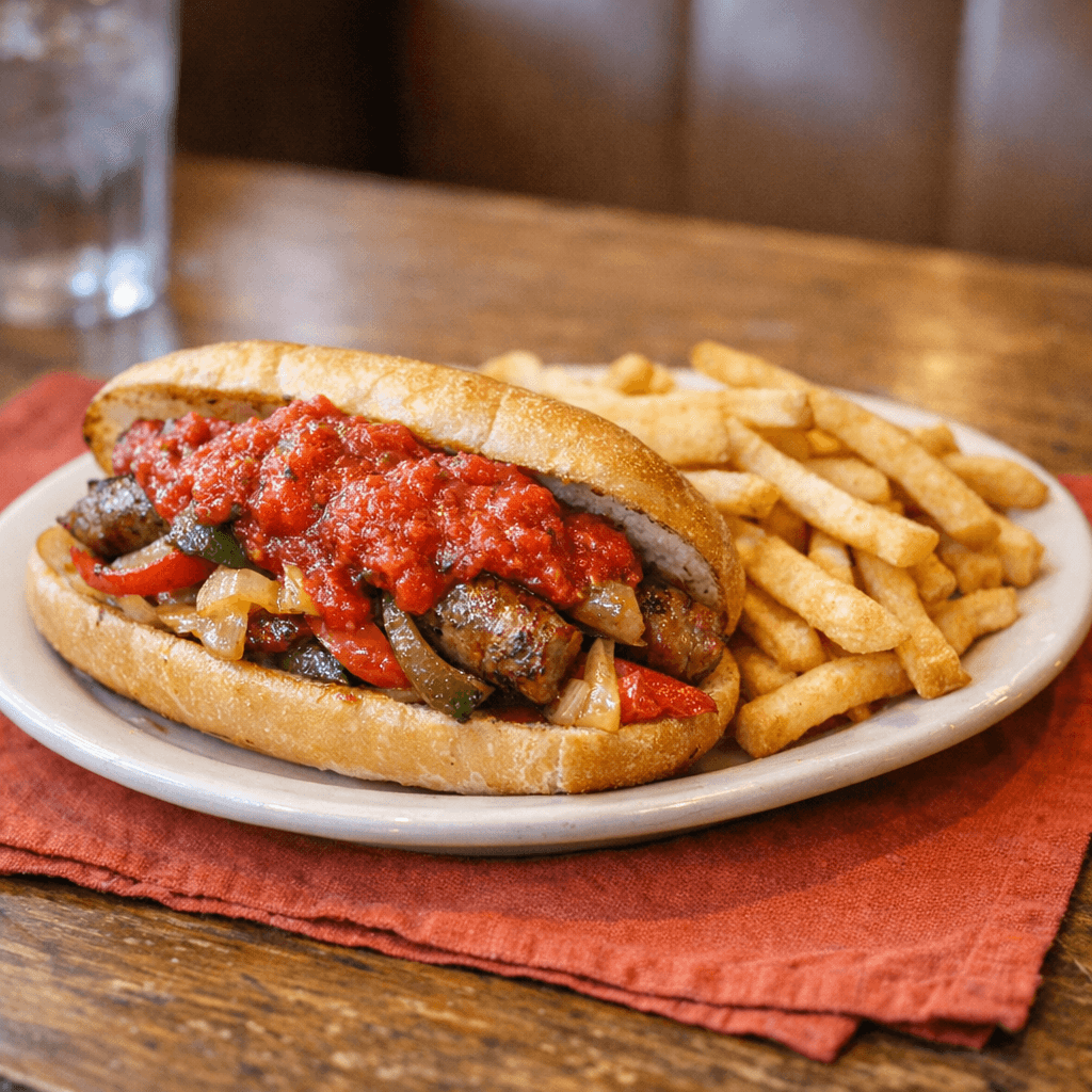 Sausage, Peppers & Onions